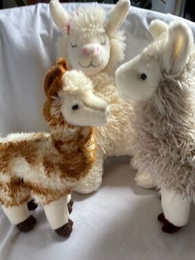 Plush Cream & Brown Llama Stuffed Animal - Soft Kids Toy